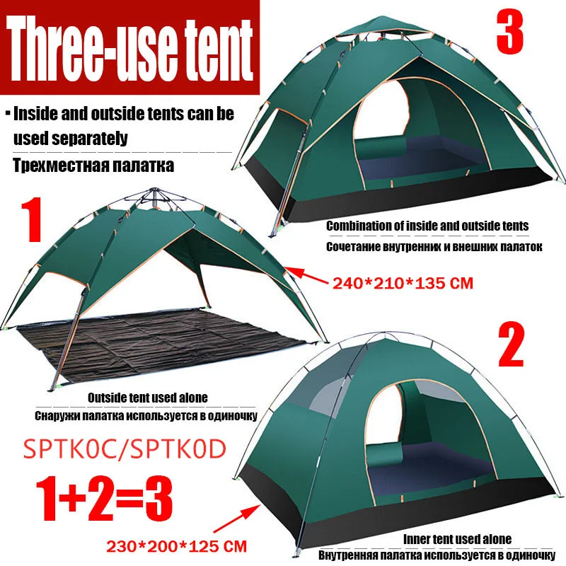Tent Beach 3-4 People Travel Double Layer Automatic Tent Outdoor Camping Park Camp Rainproof Sunscreen With Mosquito Net 
Tent Beach 3-4 People Travel Double Layer Automatic Tent Outdoor Camping Park Camp Rainproof Sunscreen With Mosquito Net