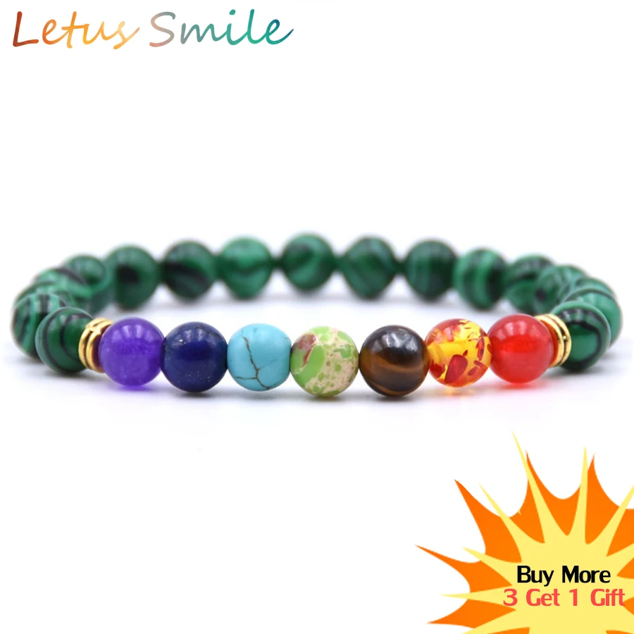 7 Chakra Malachite Strand Bracelets for Women Healing Yoga Nature Stone Beaded Bracelet Fashion Lovers' Rainbow Jewelry Braslet
7 Chakra Malachite Strand Bracelets for Women Healing Yoga Nature Stone Beaded Bracelet Fashion Lovers' Rainbow Jewelry Braslet