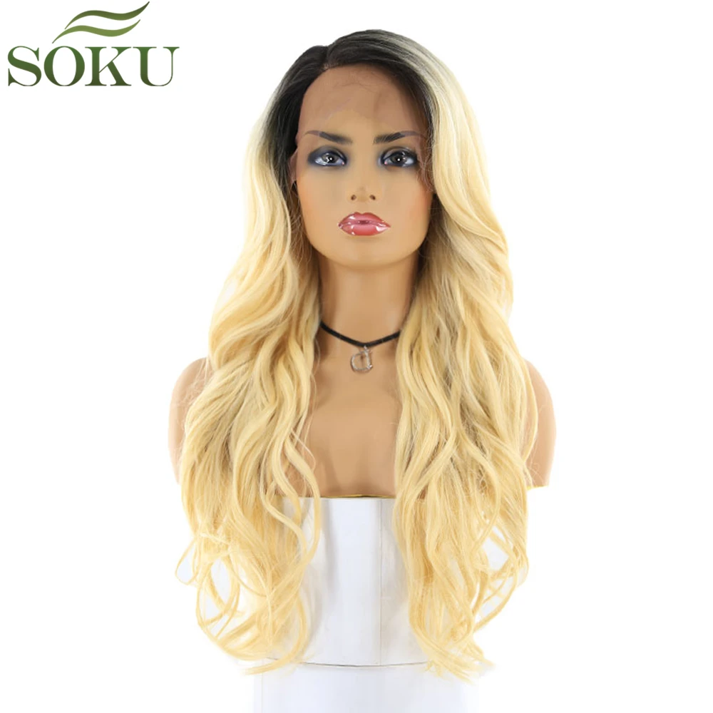 Synthetic Lace Front Wig 613 Blonde Ombre Color Free Part 24inch Wavy Wigs SOKU Lace Frontal Hair Wigs For Black Women
Synthetic Lace Front Wig 613 Blonde Ombre Color Free Part 24inch Wavy Wigs SOKU Lace Frontal Hair Wigs For Black Women