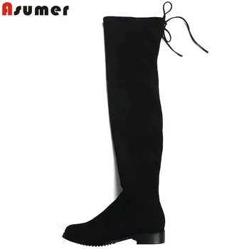 ASUMER 7 Colors Women Faux Suede Thigh High Boots Women Flat Comfort Sexy Slouchy Over the Knee Boots Ladies Spring Autumn shoes
ASUMER 7 Colors Women Faux Suede Thigh High Boots Women Flat Comfort Sexy Slouchy Over the Knee Boots Ladies Spring Autumn shoes