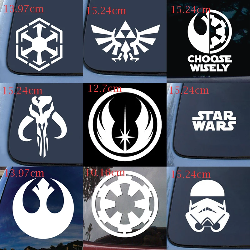 9pcs/lot American Movie Star Wars Logo car styling Cool funny High Quality stickers For Suitcase Skateboard Laptop truck car
9pcs/lot American Movie Star Wars Logo car styling Cool funny High Quality stickers For Suitcase Skateboard Laptop truck car