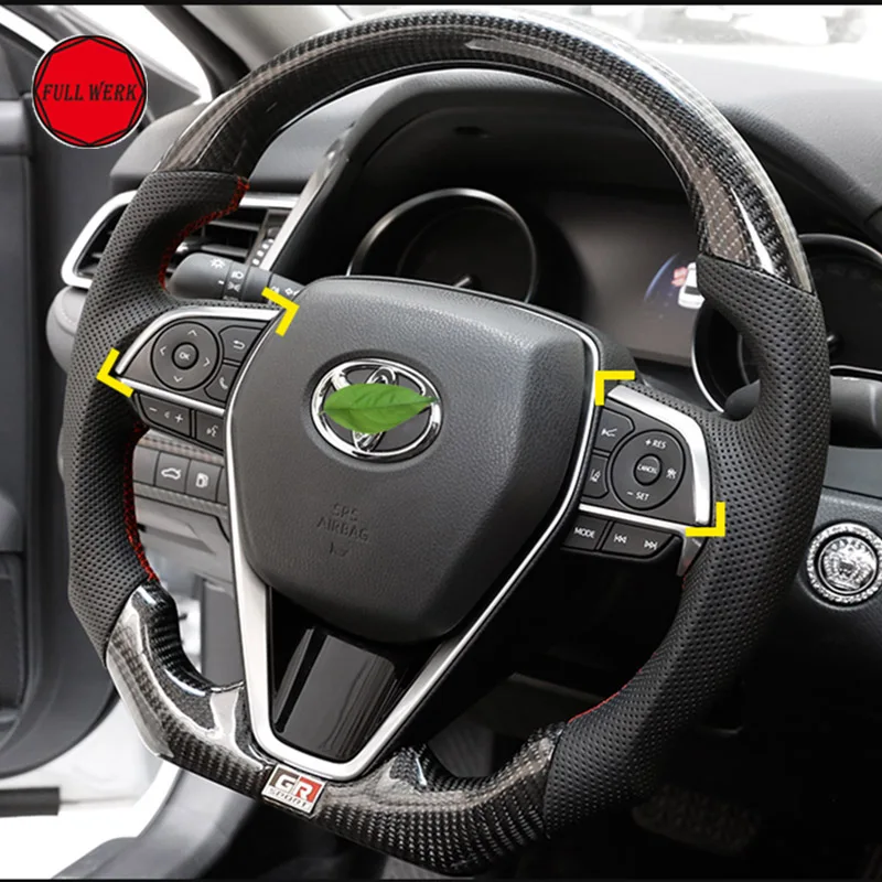Stainless Steel Matte Car Multi-function Steering Wheel Button Trim Strip for 8th Camry 2018 Interior Decoration Sequins 1 Pair
Stainless Steel Matte Car Multi-function Steering Wheel Button Trim Strip for 8th Camry 2018 Interior Decoration Sequins 1 Pair