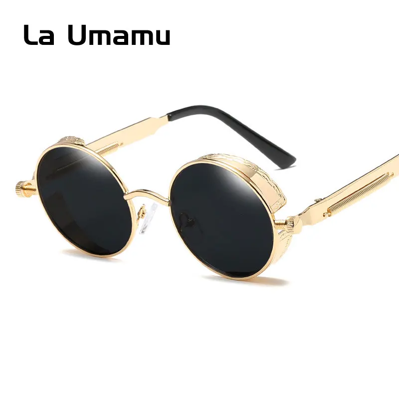 Gothic Steampunk Mens Women Round Sunglasses Coating Mirror Sunglasses Circle Sun glasses Oculos Vintage Gafas Masculino LA9262
Gothic Steampunk Mens Women Round Sunglasses Coating Mirror Sunglasses Circle Sun glasses Oculos Vintage Gafas Masculino LA9262