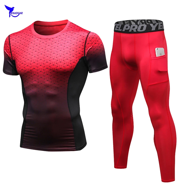Compression T Shirt+Tights Mens Running Set Jogging Tracksuit Male Gym Fitness Crossfit Sportswear Tees Tops Leggings Sport Suit
Compression T Shirt+Tights Mens Running Set Jogging Tracksuit Male Gym Fitness Crossfit Sportswear Tees Tops Leggings Sport Suit