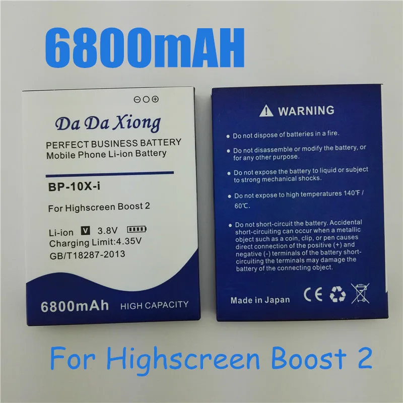 High quality 6800mAh BP-10X-i Battery for Highscreen boost 2 II innos D10 D10F Smartphone Battery
High quality 6800mAh BP-10X-i Battery for Highscreen boost 2 II innos D10 D10F Smartphone Battery