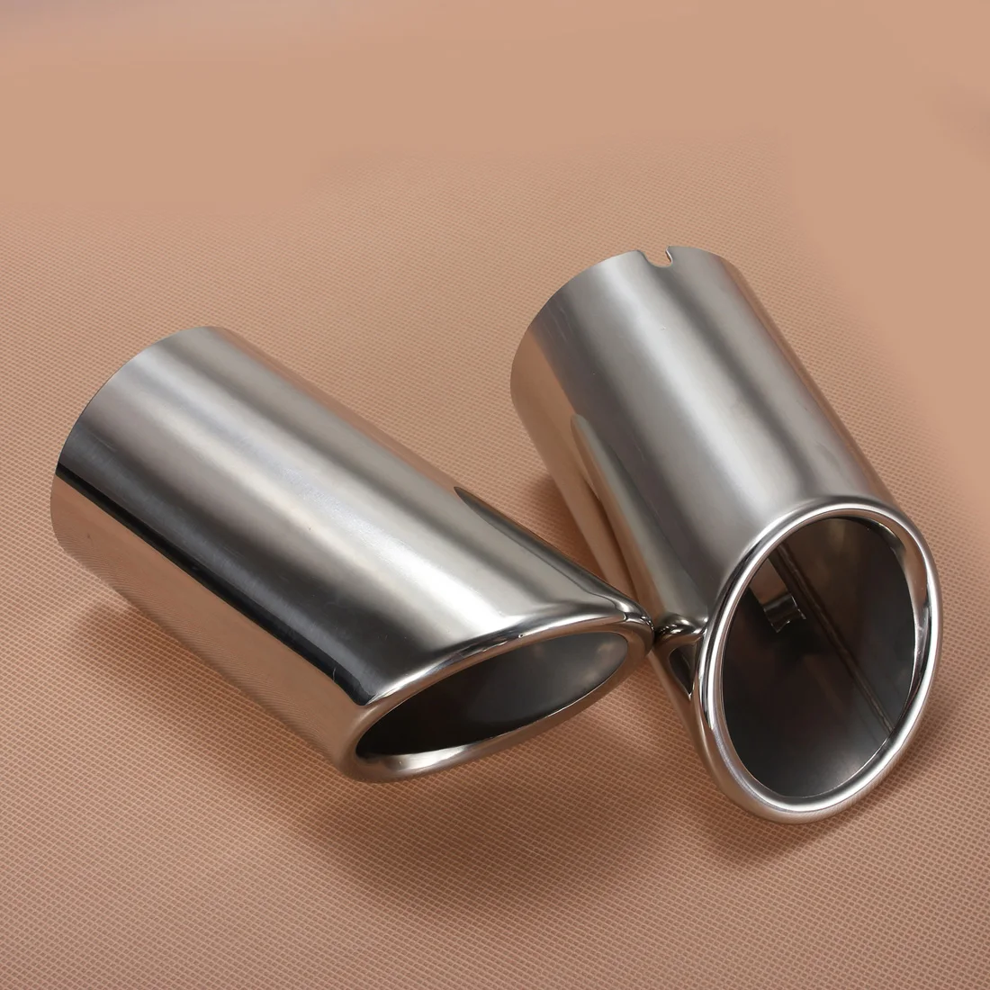 

2Pcs Car Stainless Steel Chrome Exhaust Tail Rear Muffler Tip Pipe For Audi A4 A4L B8 Q5 2009 2010 2011 2012