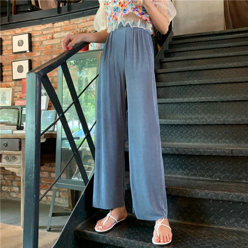 High waist loose casual black straight pleated Pants Women's Clothing Spring and summer style fashion brand sweatpants new hot
High waist loose casual black straight pleated Pants Women's Clothing Spring and summer style fashion brand sweatpants new hot
