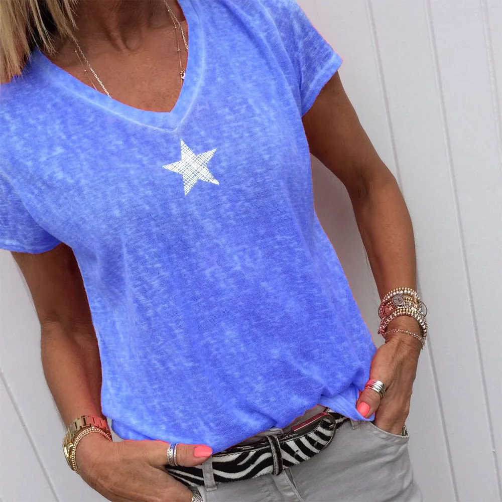 Women Casual Print Tee Tshirt Clothes O-Neck Short Sleeve Female T-shirt Cotton Tops Mujer 2019 Summer Fashion plus size T-Shirt
Women Casual Print Tee Tshirt Clothes O-Neck Short Sleeve Female T-shirt Cotton Tops Mujer 2019 Summer Fashion plus size T-Shirt