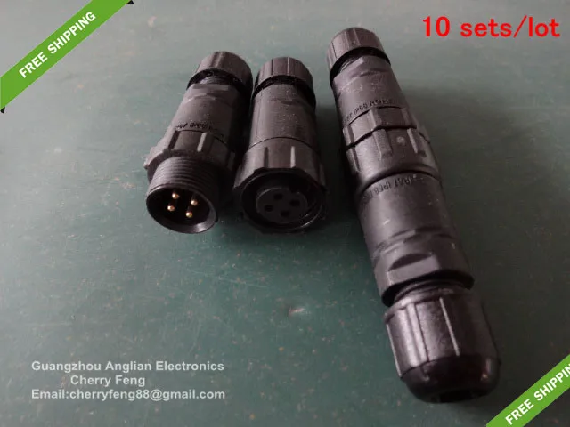 Free Shipping! 4 Pin LED Street lamp special waterproof connector, IP68 Waterproof contacts, butt-type M14
Free Shipping! 4 Pin LED Street lamp special waterproof connector, IP68 Waterproof contacts, butt-type M14