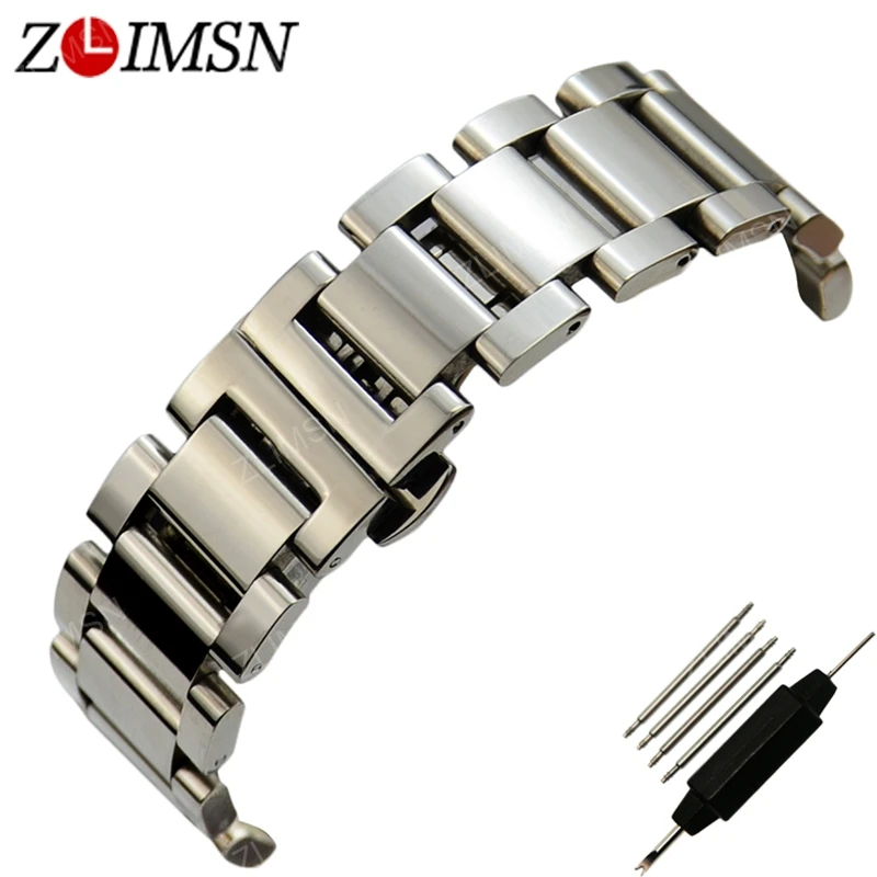ZLIMSN Stainless Steel Watch Bands Buckle Grade Heavy Solid 316L Stainless Steel Black Plated Bracelets S17 Relojes Hombre 2017
ZLIMSN Stainless Steel Watch Bands Buckle Grade Heavy Solid 316L Stainless Steel Black Plated Bracelets S17 Relojes Hombre 2017