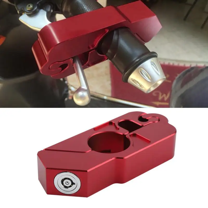 New Universal CNC Aluminium Alloy Motorcycle Handlebar Brake Lever Lock Vehicle Security Motorcycle Grip Lock with keys
New Universal CNC Aluminium Alloy Motorcycle Handlebar Brake Lever Lock Vehicle Security Motorcycle Grip Lock with keys