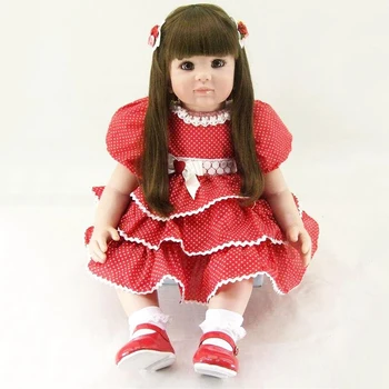 Children Birthday Gift Lovely Girl With Red Dress Silicone Reborn Girl Baby Toy Fashion Bow Tie Lifelike Realistic Reborn Dolls
Children Birthday Gift Lovely Girl With Red Dress Silicone Reborn Girl Baby Toy Fashion Bow Tie Lifelike Realistic Reborn Dolls