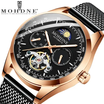 Moon Phase Display Mechanical Watch Men Automatic Clock Mens Watch Top Brand Luxury Steel Mesh Luminous Waterproof Watch Male
Moon Phase Display Mechanical Watch Men Automatic Clock Mens Watch Top Brand Luxury Steel Mesh Luminous Waterproof Watch Male