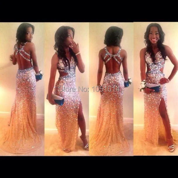 Sparkle Full Heavy Beaded Open Back Cover-Cross Bandage Sleeveless Stunning Luxury Beaded Evening Dresses Custom Made
Sparkle Full Heavy Beaded Open Back Cover-Cross Bandage Sleeveless Stunning Luxury Beaded Evening Dresses Custom Made