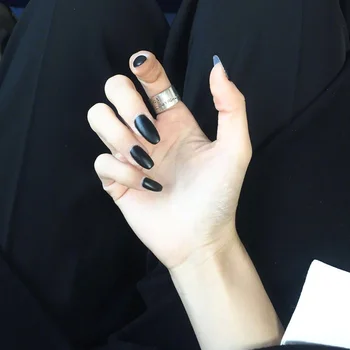 24pcs Black Full New Matte cover Fake Nail Art Stickers With Glue Women Fashion Simple Medium Length Artificial False Nail Tips
24pcs Black Full New Matte cover Fake Nail Art Stickers With Glue Women Fashion Simple Medium Length Artificial False Nail Tips