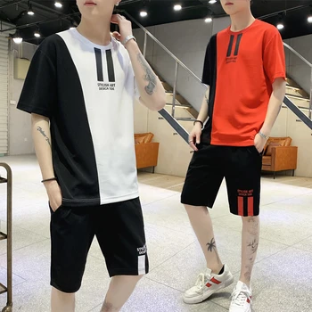 Patchwork Men Tracksuit Set T Shirt Summer Two Pieces Sporting Track Suit Male Sets Printed Tee Tops Shorts Set Mens Track Suit
Patchwork Men Tracksuit Set T Shirt Summer Two Pieces Sporting Track Suit Male Sets Printed Tee Tops Shorts Set Mens Track Suit