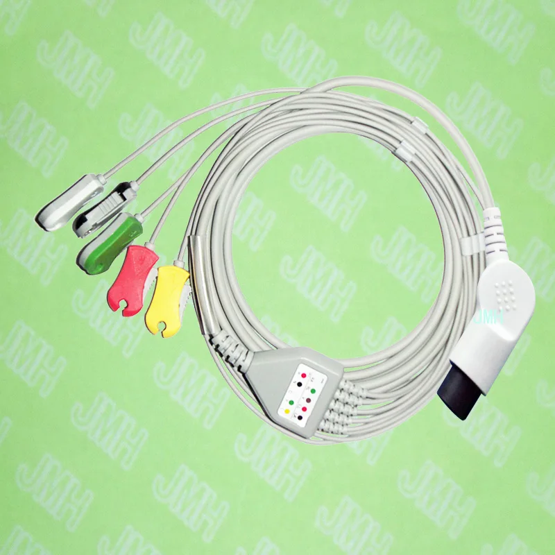 Compatible BCI,CSI,GE,Nellcor,Nihon Kohden and HP ECG Machine the one-piece 5 lead cable and clip leadwire,IEC or AHA,bent 6pin.
Compatible BCI,CSI,GE,Nellcor,Nihon Kohden and HP ECG Machine the one-piece 5 lead cable and clip leadwire,IEC or AHA,bent 6pin.