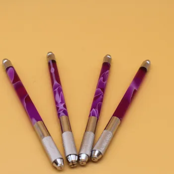 4 Pcs Two USES Microblading Pen Crystal Eyebrow Manual Tattoo Pen For Permanent Makeup 3D Embroidery