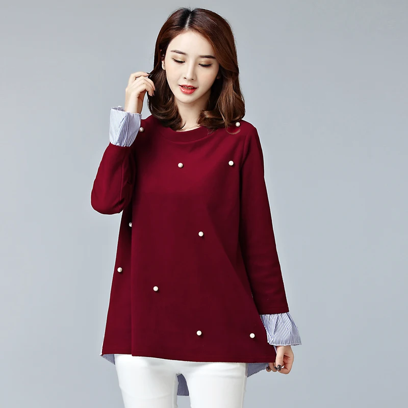 5xl plus big size blusas feminina spring autumn winter 2017 korean women top outfit new long-sleeved T-shirts female Y0435
5xl plus big size blusas feminina spring autumn winter 2017 korean women top outfit new long-sleeved T-shirts female Y0435