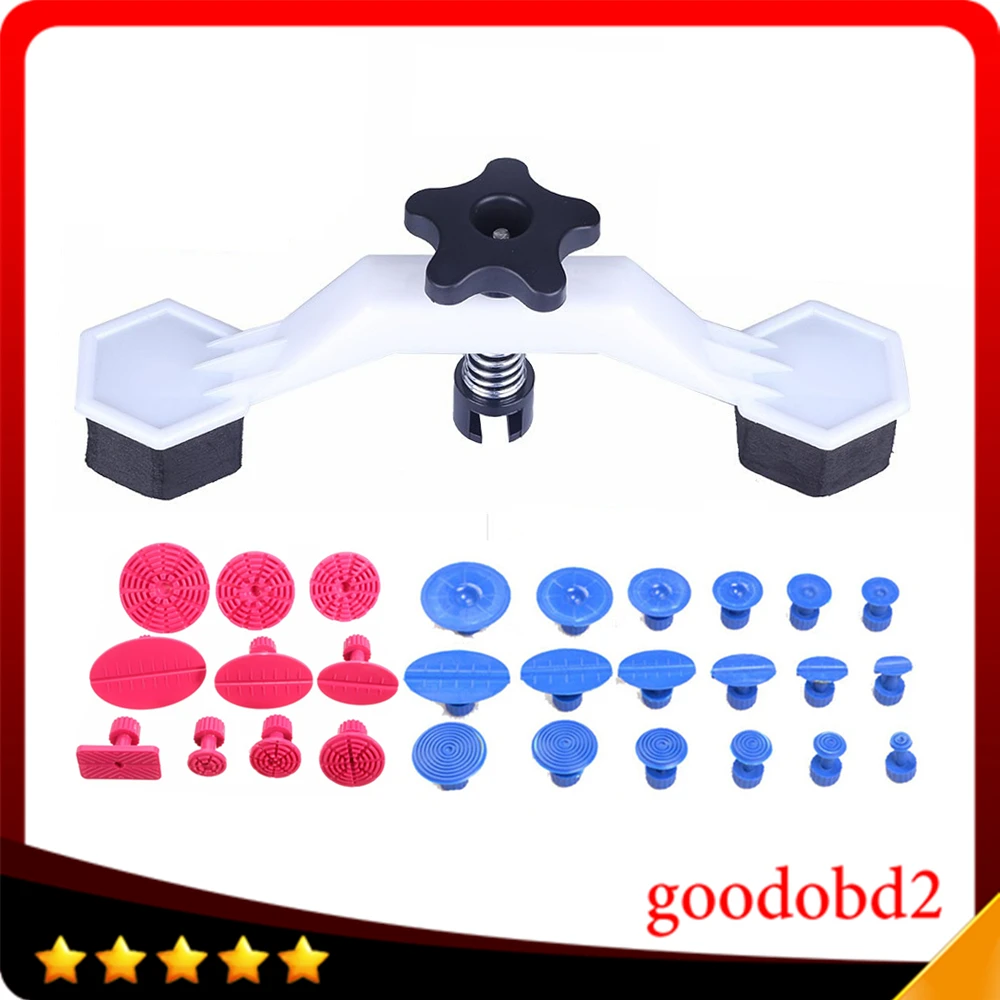PDR Paintless Dent Repair Tools Newly Design Pulling Bridge Dent Removal Hand Tool Set PDR Tool kit with Glue Pulling Tabs
PDR Paintless Dent Repair Tools Newly Design Pulling Bridge Dent Removal Hand Tool Set PDR Tool kit with Glue Pulling Tabs