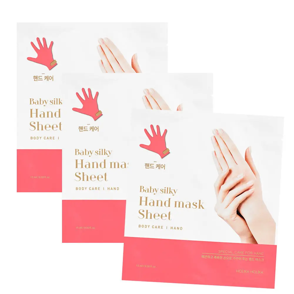 Holika Holika Baby Silky hand Mask Sheet 3pcs Exfoliating hand Mask Hand Care Moisturizing Whitening Korea Cosmetic Holika Holika Baby Silky hand Mask Sheet 3pcs Exfoliating hand Mask Hand Care Moisturizing Whitening Korea Cosmetic