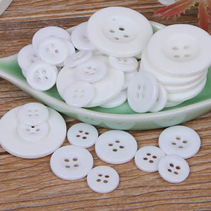 10pcs-100pcs Resin Buttons White 4 Holes Round Decorative Buttons Clothes Knitting Needles Crafts Sewing Accessory Wholesaleable
10pcs-100pcs Resin Buttons White 4 Holes Round Decorative Buttons Clothes Knitting Needles Crafts Sewing Accessory Wholesaleable