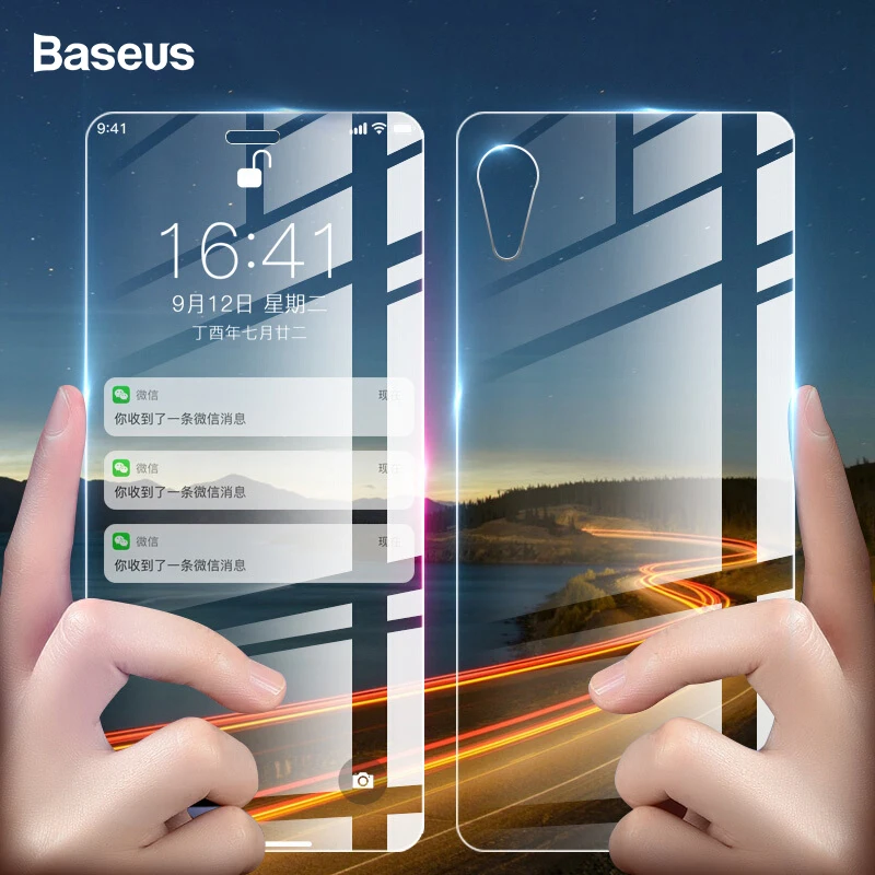 Baseus 0.3mm Front Back Screen Protector Tempered Glass For iPhone XR Front Film + Back Cover Protective Glass For iPhoneXr Film
Baseus 0.3mm Front Back Screen Protector Tempered Glass For iPhone XR Front Film + Back Cover Protective Glass For iPhoneXr Film