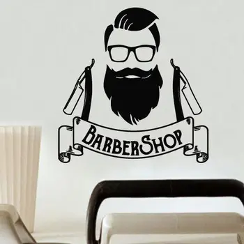 Barber Shop Logo Wall Decals Man Hipster Wall Sticker Beauty Salon Decoration Hair Salon Wall Mural Hairdress Style Decal AY963
Barber Shop Logo Wall Decals Man Hipster Wall Sticker Beauty Salon Decoration Hair Salon Wall Mural Hairdress Style Decal AY963