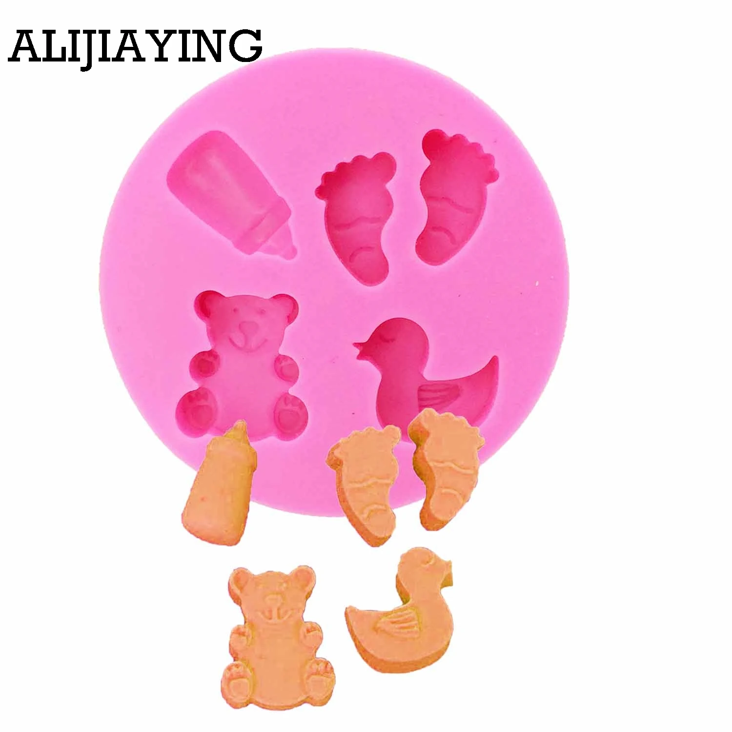 M0772 Baby Shower Party stroller hand bottle Bear duck foot silicone mold chocolate fondant cake decoration baking DIY tool
M0772 Baby Shower Party stroller hand bottle Bear duck foot silicone mold chocolate fondant cake decoration baking DIY tool