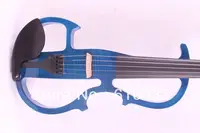 5 strings 4/4 Electric Violin Silent Pickup Fine tone parts include New Golden Color #8-15 blue color