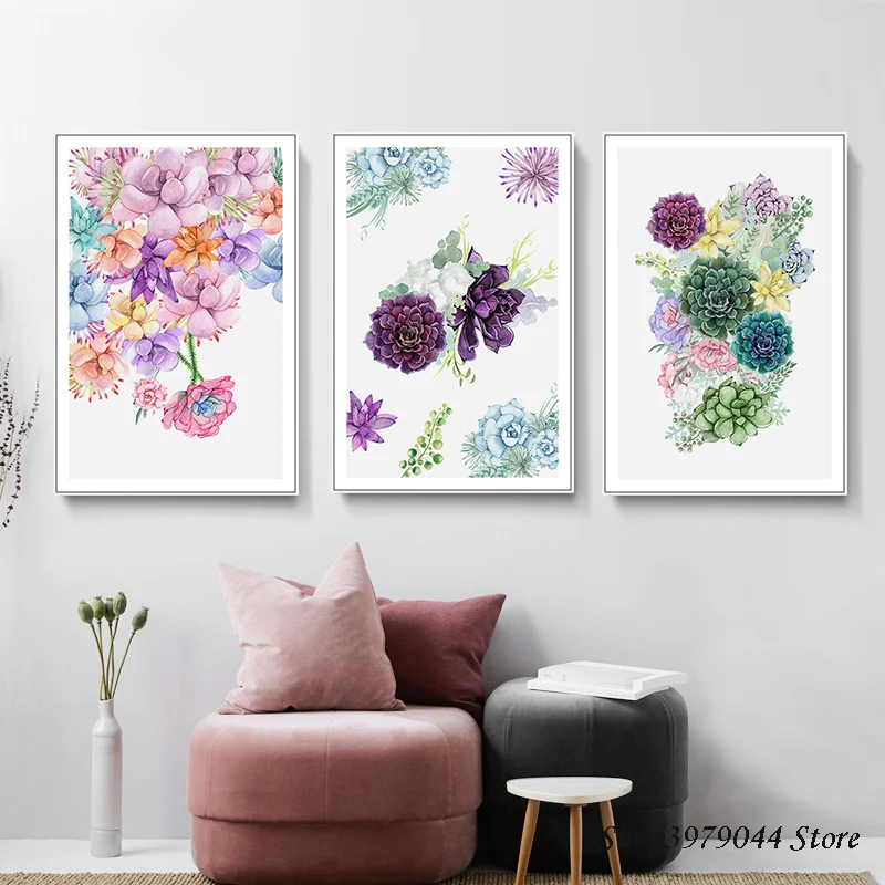 Nordic Poster Pink Canvas Painting Watercolor Flower Succulent Plants Paintings Art Print Wall Pictures For Living Room Unframed
Nordic Poster Pink Canvas Painting Watercolor Flower Succulent Plants Paintings Art Print Wall Pictures For Living Room Unframed