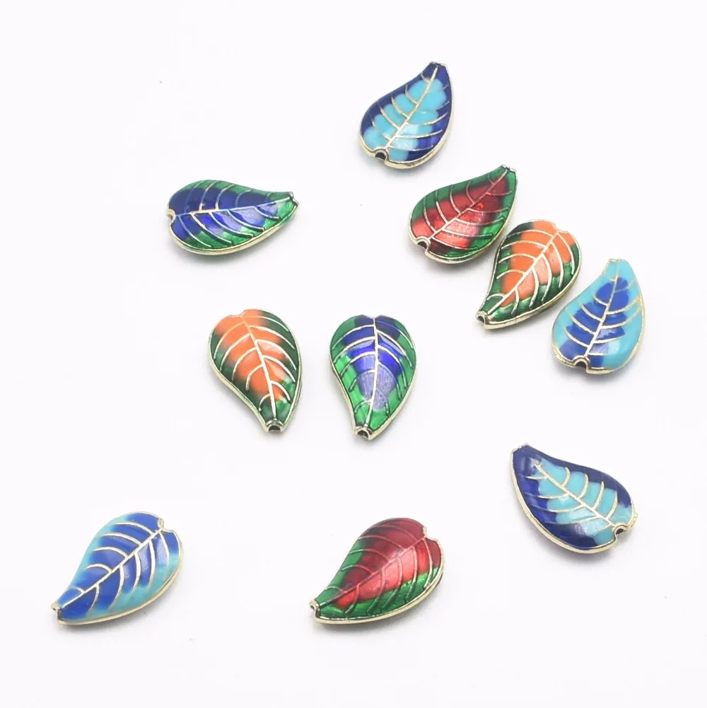 Gilt enamel colored painted back cloud beads leaf drop oil alloy cloisonne design accessories DIY accessories
Gilt enamel colored painted back cloud beads leaf drop oil alloy cloisonne design accessories DIY accessories