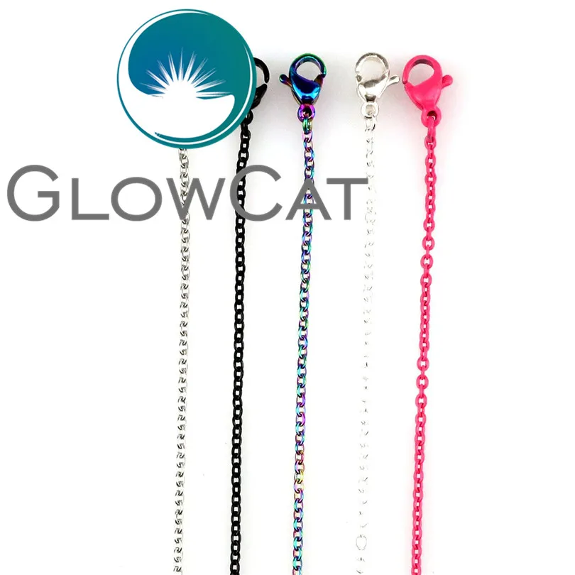 5pcs Multi-color Stainless Steel Chains Necklace Silver Black Pink Rainbow Color 18'' Link Chain Jewelry Making
5pcs Multi-color Stainless Steel Chains Necklace Silver Black Pink Rainbow Color 18'' Link Chain Jewelry Making