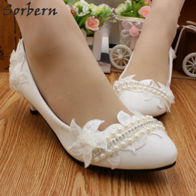Sorbern Little Heel White Bridal Shoes Flower Crystals Beading Pumps Woman 2018 Bridesmaid Girls Romantic Low Heel Shoe 3Cm
Sorbern Little Heel White Bridal Shoes Flower Crystals Beading Pumps Woman 2018 Bridesmaid Girls Romantic Low Heel Shoe 3Cm