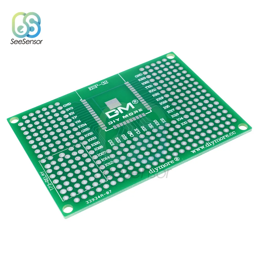 5x7 см двухсторонний прототип печатной платы для Arduino ESP8266 WIFI Φ ESP32S ESP32 50x70 мм|Детали