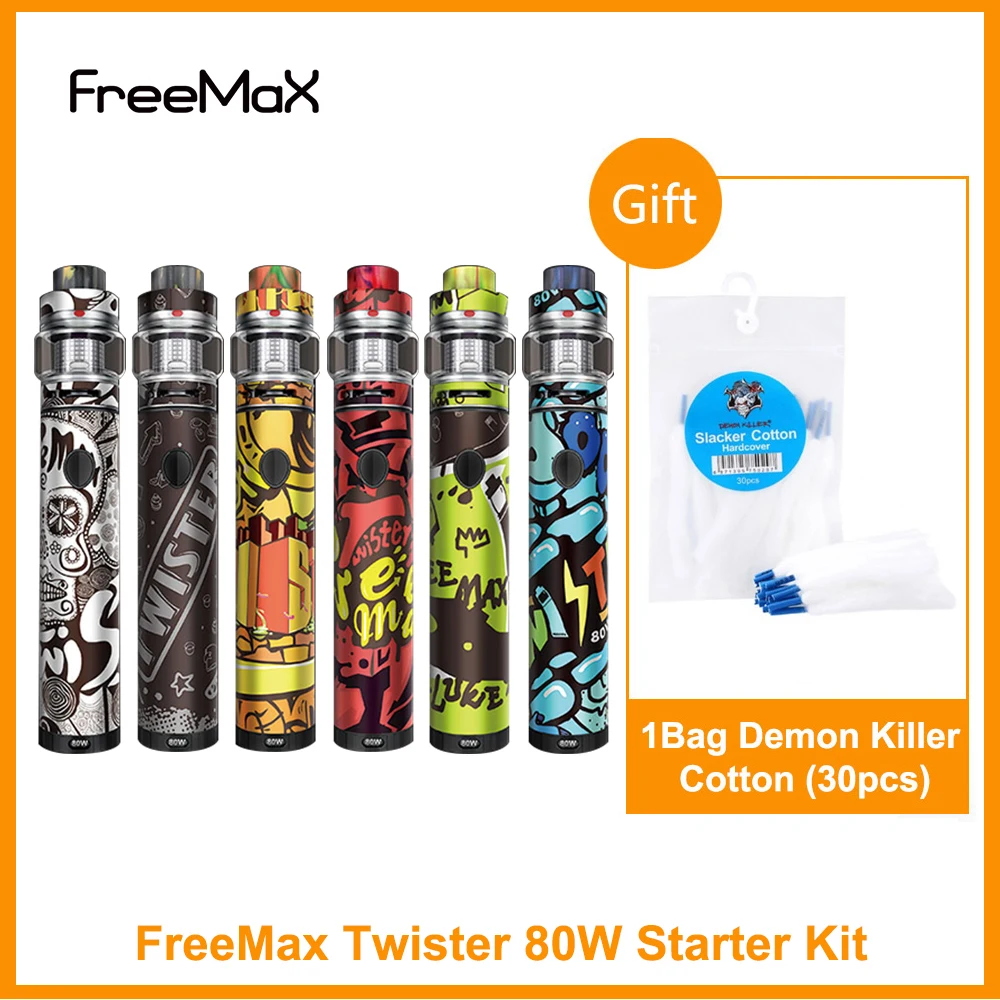 Original Freemax Twister Kit 80W with Fireluke 2 Tank 5ml Top-Fill X1/X2 Mesh Coil Output Max 80W Built in 2300mAh E-Cig
Original Freemax Twister Kit 80W with Fireluke 2 Tank 5ml Top-Fill X1/X2 Mesh Coil Output Max 80W Built in 2300mAh E-Cig