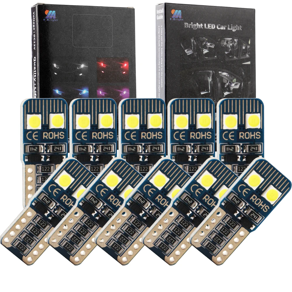 YM E-Bright NEW 10 PCS T10 3030 4 SMD W5W 194 168 LED Canbus Light NO Error Auto Bulbs DC 12V Car Lights White Nonpolarity 150Lm
YM E-Bright NEW 10 PCS T10 3030 4 SMD W5W 194 168 LED Canbus Light NO Error Auto Bulbs DC 12V Car Lights White Nonpolarity 150Lm