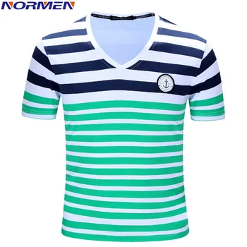 NORMEN Men's Fashion Striped T-shirt Cotton Short Sleeve V-Neck Casual Tops Tees Shirts Man Summer Streetwear Slim Fit T Shirts
NORMEN Men's Fashion Striped T-shirt Cotton Short Sleeve V-Neck Casual Tops Tees Shirts Man Summer Streetwear Slim Fit T Shirts