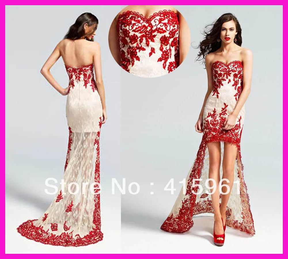 Hot Sell Red Sweetheart Short Front Long Back Lace Prom Dresses Evening Dress E3153
Hot Sell Red Sweetheart Short Front Long Back Lace Prom Dresses Evening Dress E3153