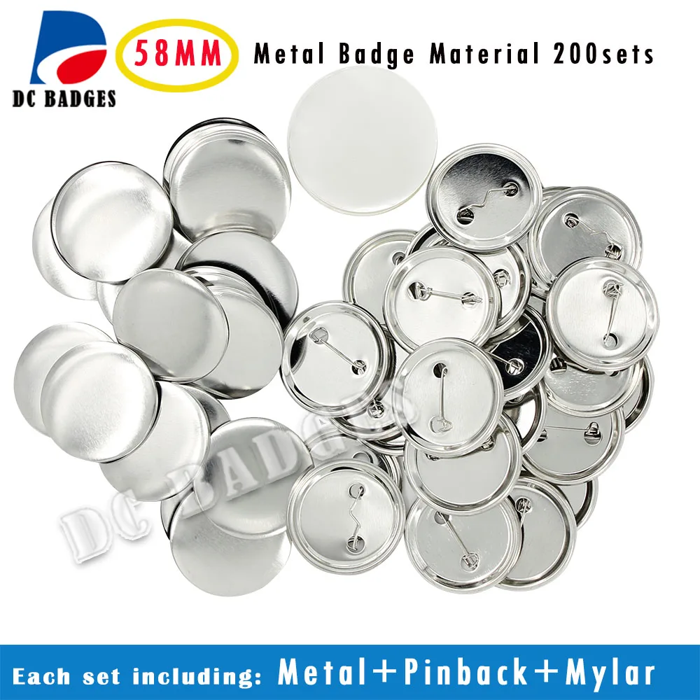 200sets 2-1/4" 58mm NEW Professional All Steel Badge Button Metal Pinback Material Supplier
200sets 2-1/4" 58mm NEW Professional All Steel Badge Button Metal Pinback Material Supplier