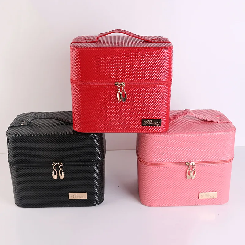 Portable Large Capacity Cosmetic Bag for Women Professional Quick Makeup Box Plaid Solid PU Material Travel Design High Quality
Portable Large Capacity Cosmetic Bag for Women Professional Quick Makeup Box Plaid Solid PU Material Travel Design High Quality