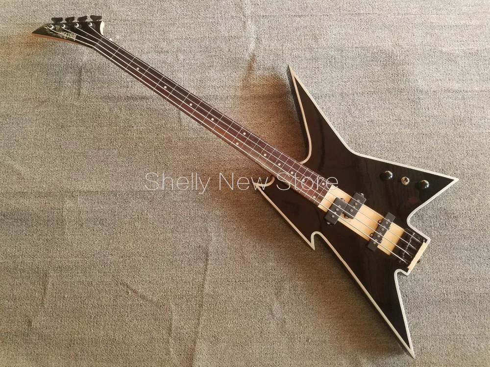 Shelly new store factory custom neck through black 4 strings bass thin line frets shark lightning J/P electric bass guitars
Shelly new store factory custom neck through black 4 strings bass thin line frets shark lightning J/P electric bass guitars