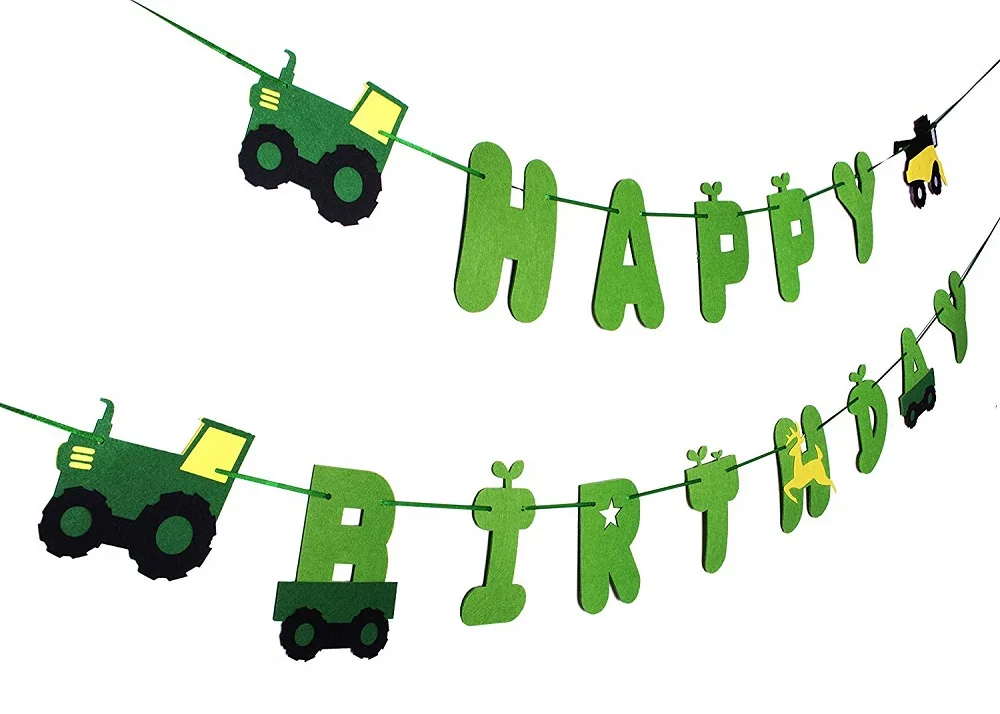Farm Green Tractor Happy Birthday Banner Bunting Garland for Construction vehicle theme Birthday party Decoration Boy Favors
Farm Green Tractor Happy Birthday Banner Bunting Garland for Construction vehicle theme Birthday party Decoration Boy Favors