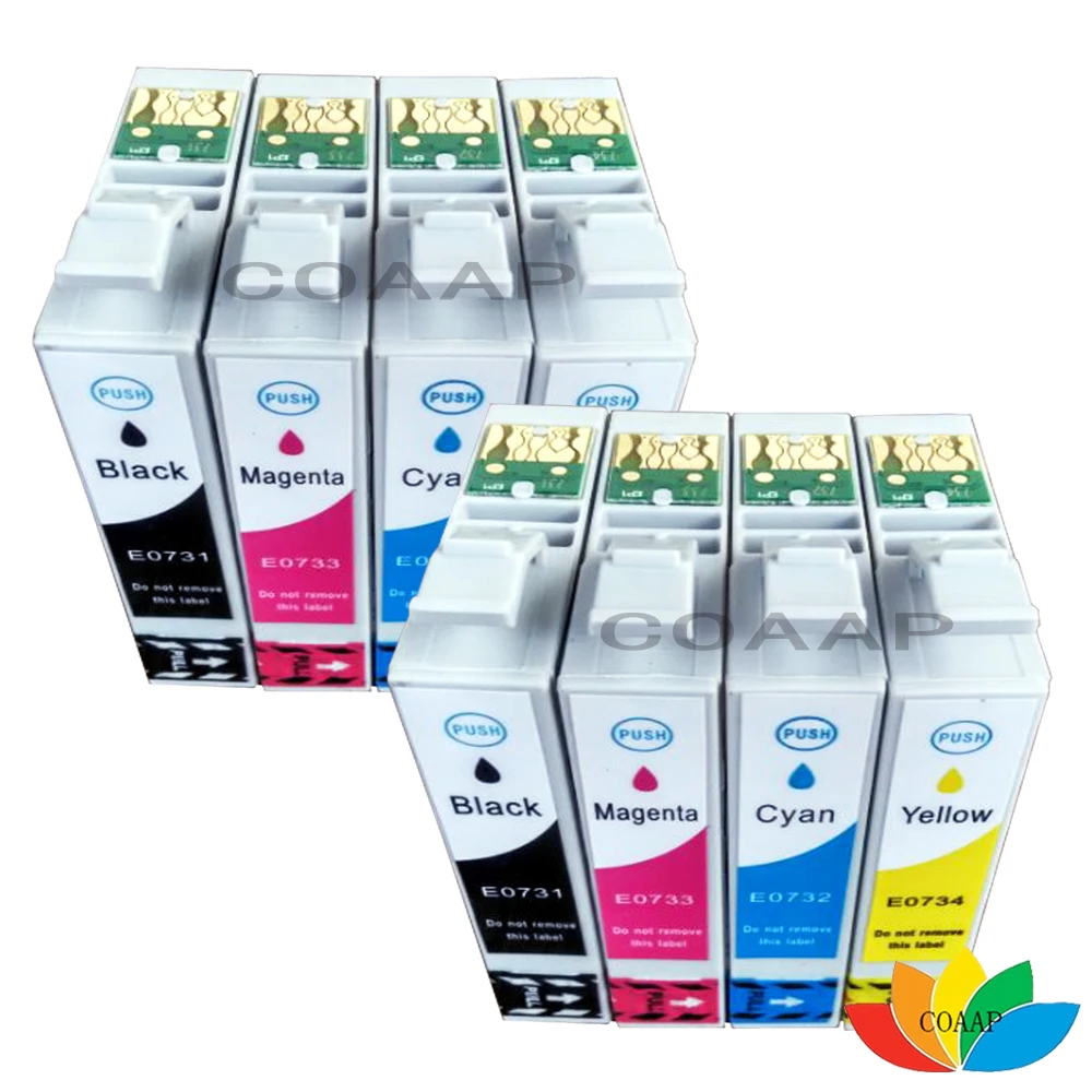 8 Compatible T0731 T0735 XL Ink Cartridge for EPSON Stylus CX8300 CX9300F CX 8300 CX 9300F Printer
8 Compatible T0731 T0735 XL Ink Cartridge for EPSON Stylus CX8300 CX9300F CX 8300 CX 9300F Printer