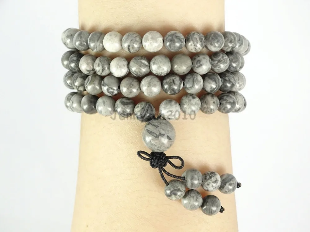 Natural Landscape 6mm Gems Stone Buddhist 108 Beads Prayer Mala Multi-Purpose Stretchy Bracelet 5Strands/Pack
Natural Landscape 6mm Gems Stone Buddhist 108 Beads Prayer Mala Multi-Purpose Stretchy Bracelet 5Strands/Pack