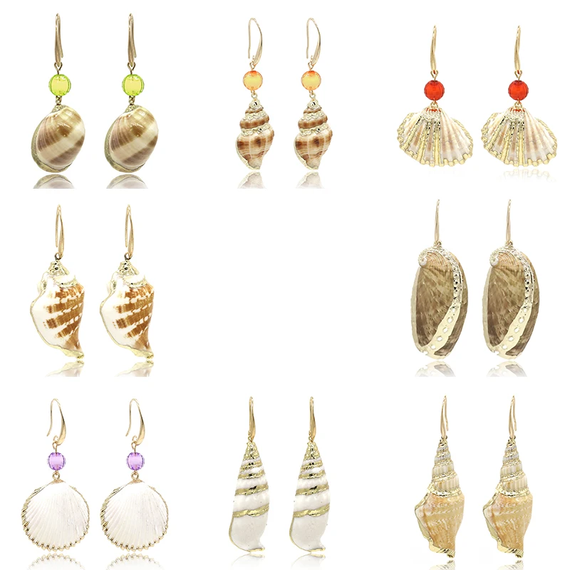 FLDZ 2019 Handmade natural shell earrings are a hot seller for women's jewelry gifts | Украшения и аксессуары