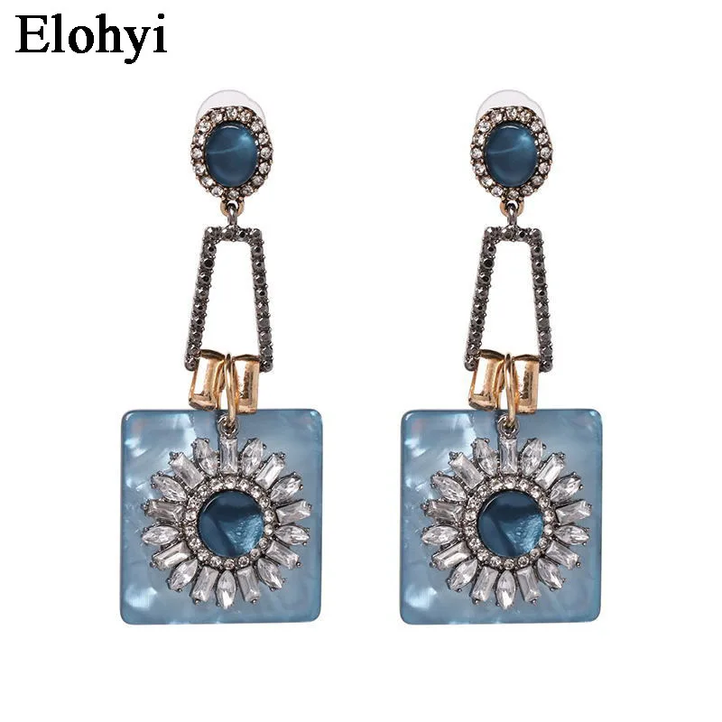 ELOHYI Women Boho Brincos Originality Trendy Geometry Resin Crysytal Drop Earrings For Women Elegant Design Jewelry Wholesale
ELOHYI Women Boho Brincos Originality Trendy Geometry Resin Crysytal Drop Earrings For Women Elegant Design Jewelry Wholesale