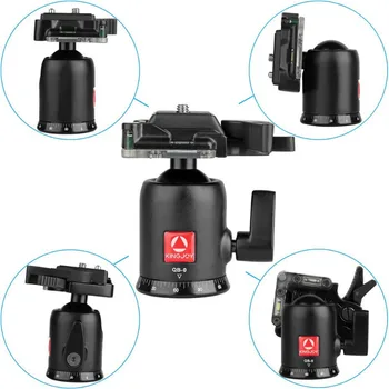 20pcs Portable Mini Camera Video Tripod Ball Head with 1/4" Threaded Quick Release Plate for DSLR Cameras KINGJOY QB-0
20pcs Portable Mini Camera Video Tripod Ball Head with 1/4" Threaded Quick Release Plate for DSLR Cameras KINGJOY QB-0