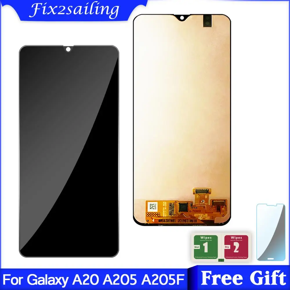 Фото ORIGINAL 6.4'' LCD For Samsung galaxy A20 A205 A205F A205FD A205A Display Touch Screen Digitizer with frame lcd | Мобильные