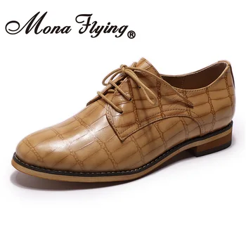 Mona Flying Womens Leather Oxfords Saddle Derby Shoes Casual Lace-up Crocodile Flats Shoes for Women ladis A068-E2
Mona Flying Womens Leather Oxfords Saddle Derby Shoes Casual Lace-up Crocodile Flats Shoes for Women ladis A068-E2